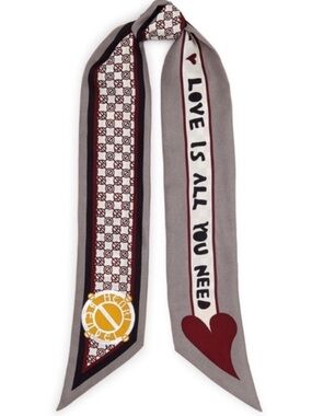 Henri Bendel Whimsy Skinny Mini Love Is - Twilly Scarf New with Tags